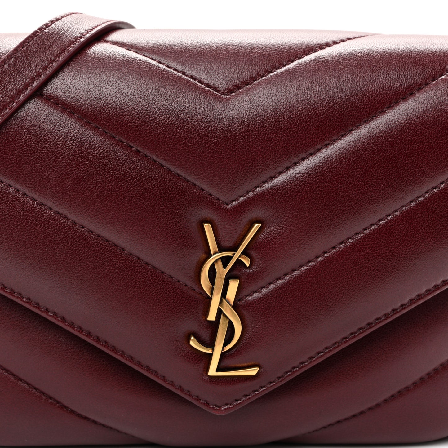 Lambskin Quilted Monogram Toy Loulou Crossbody Bag  Rouge Cabernet
