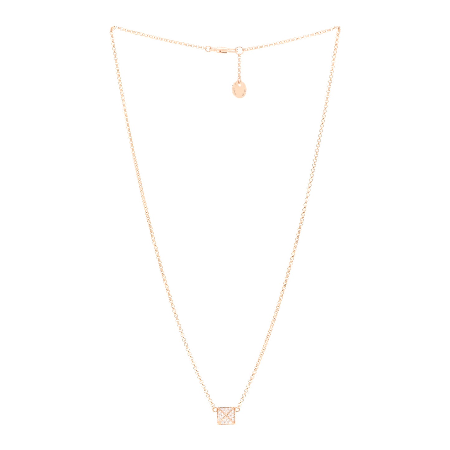 18K Rose Gold Diamond Clou d'H Pendant Necklace