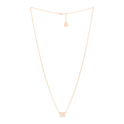 Hermes 18K Rose Gold Diamond Clou d'H Pendant Necklace 3 of 5