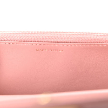 Chanel Caviar Quilted Boy Wallet On Chain WOC Light Pink 7 of 11