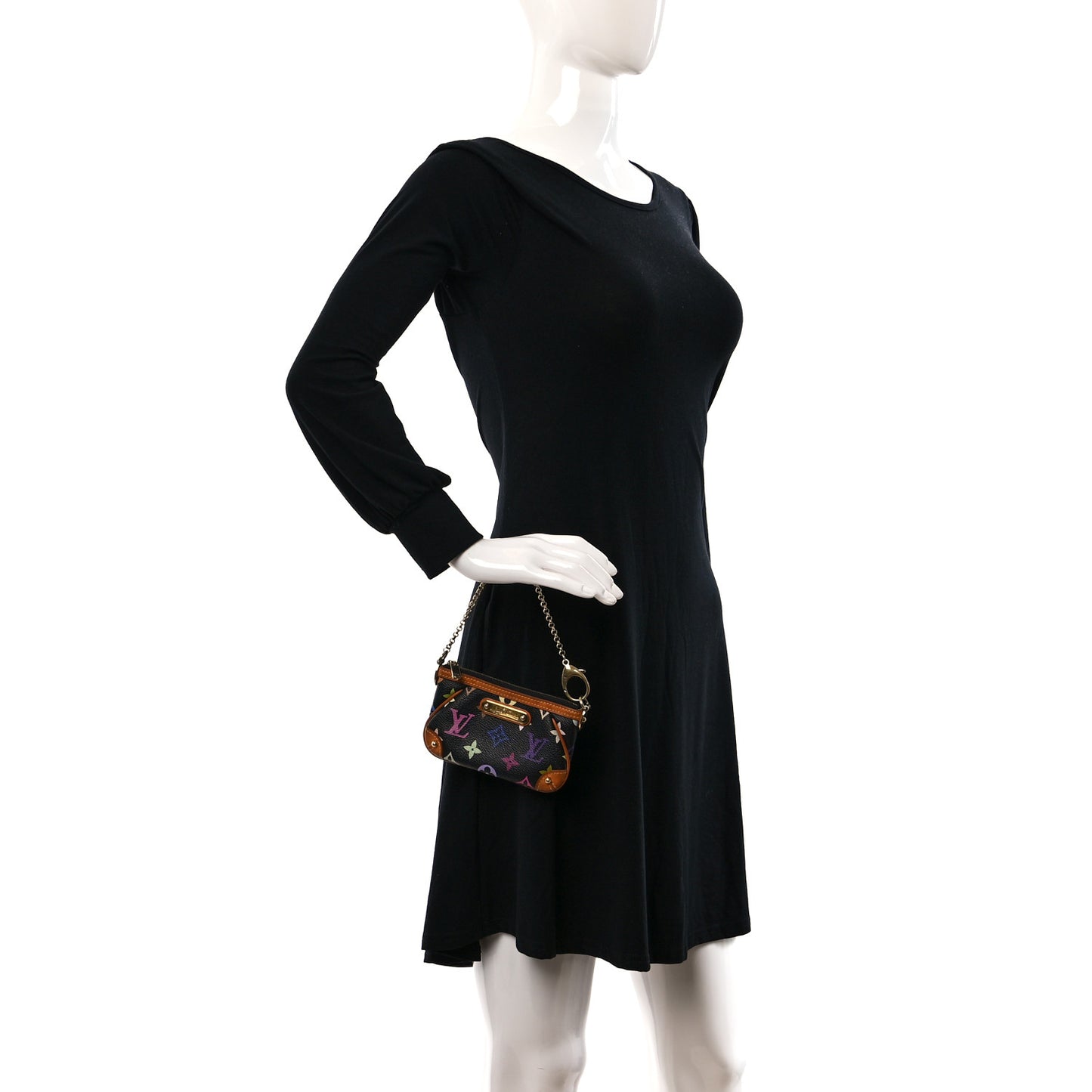 Monogram Multicolor Pochette Milla PM Black