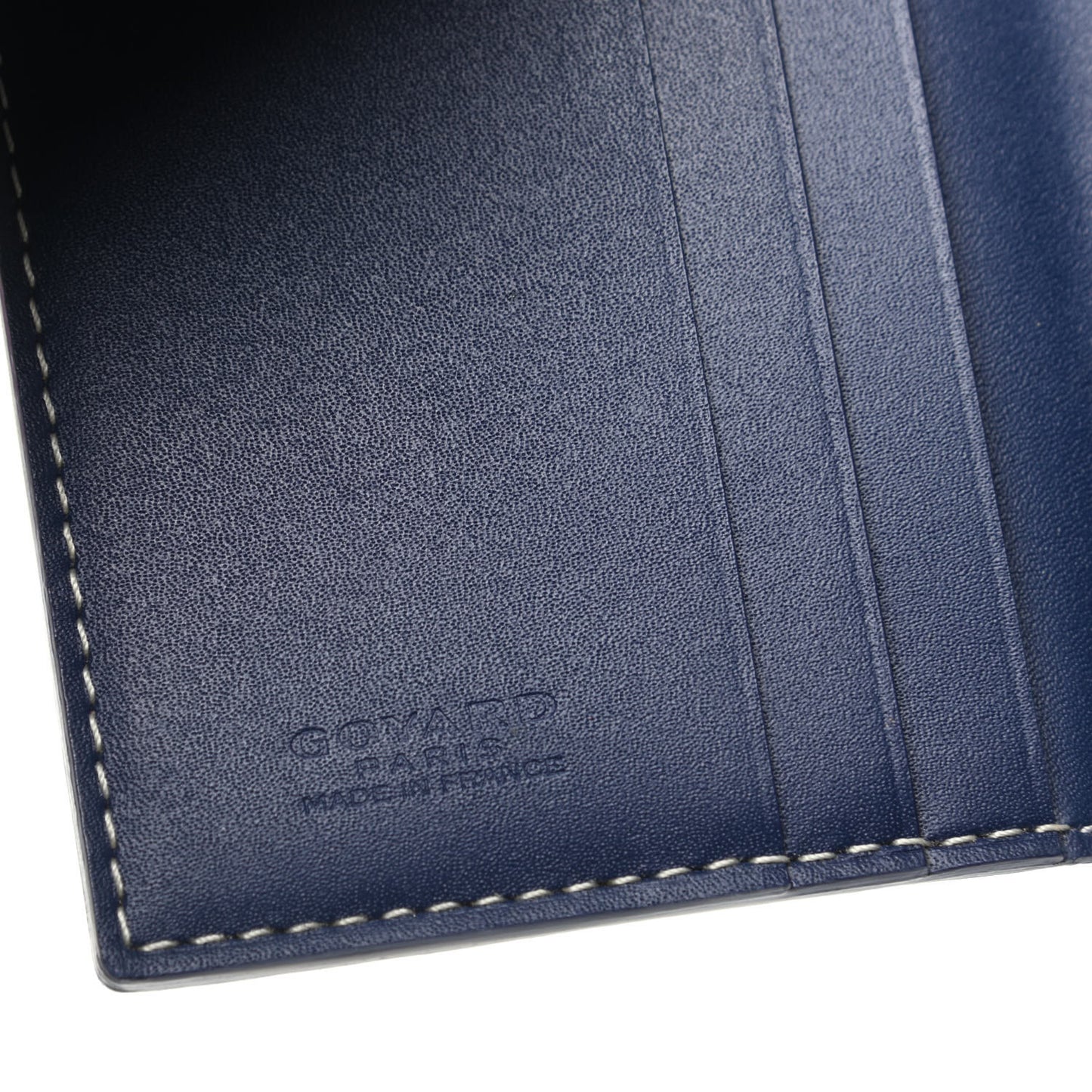 Goyardine Saint Marc Folding Card Case Navy