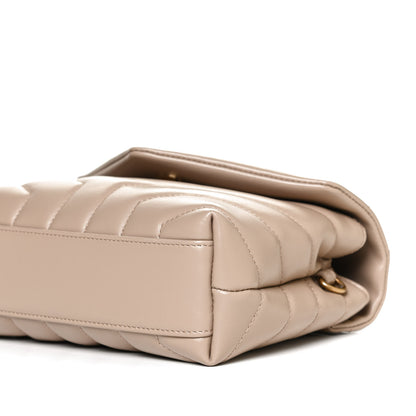 Saint Laurent Calfskin Y Quilted Monogram Toy Loulou Crossbody Bag Latte 9 of 12