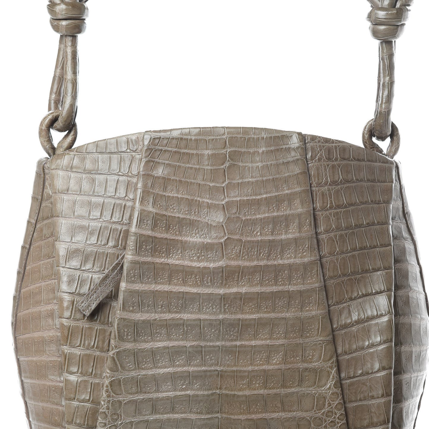 Crocodile Shoulder Bag Taupe