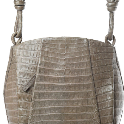 Nancy Gonzalez Crocodile Shoulder Bag Taupe 8 of 11