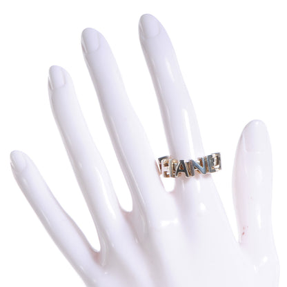 Chanel Charm Letter Ring Silver 7 2 of 5