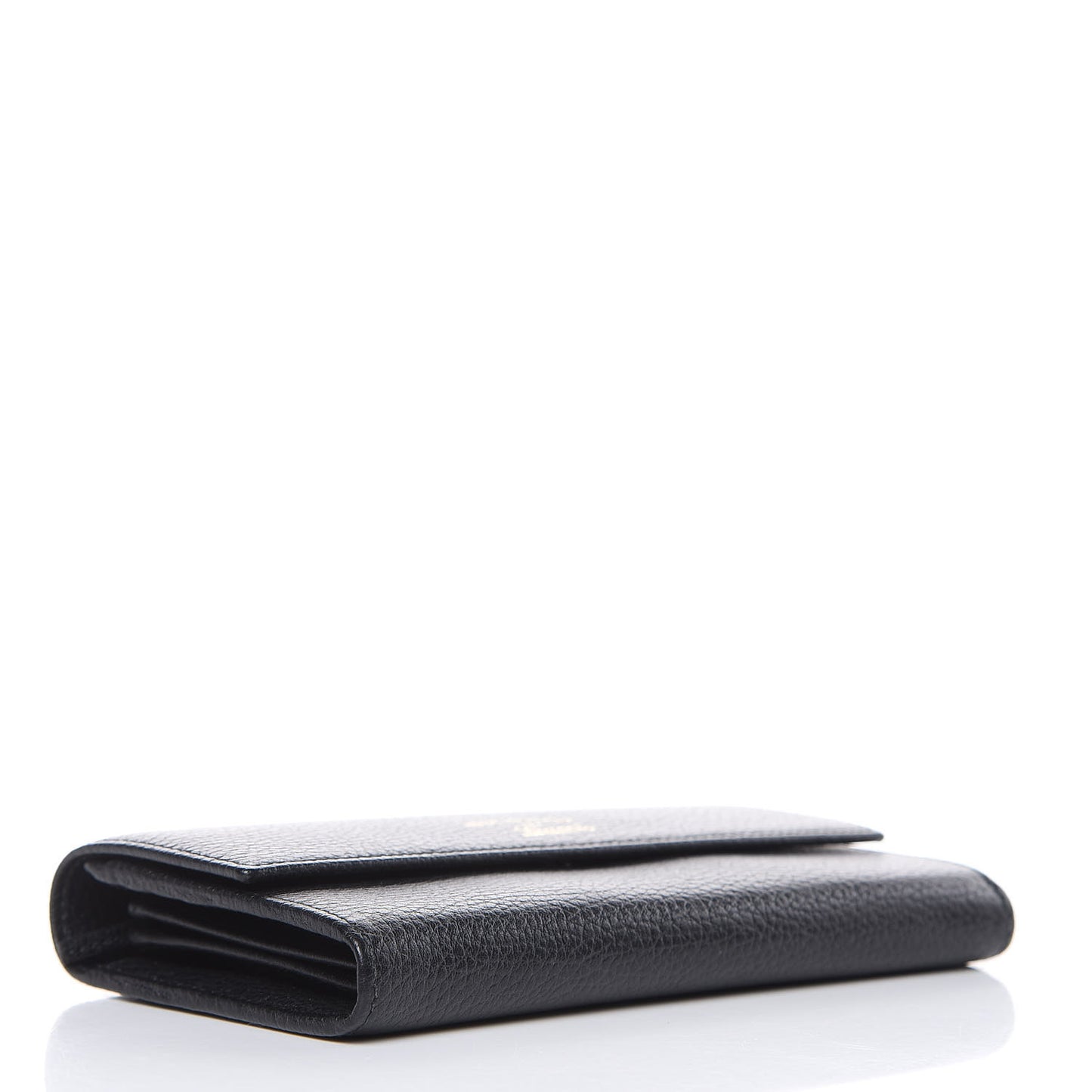 Dollar Calfskin Swing Continental Wallet Black