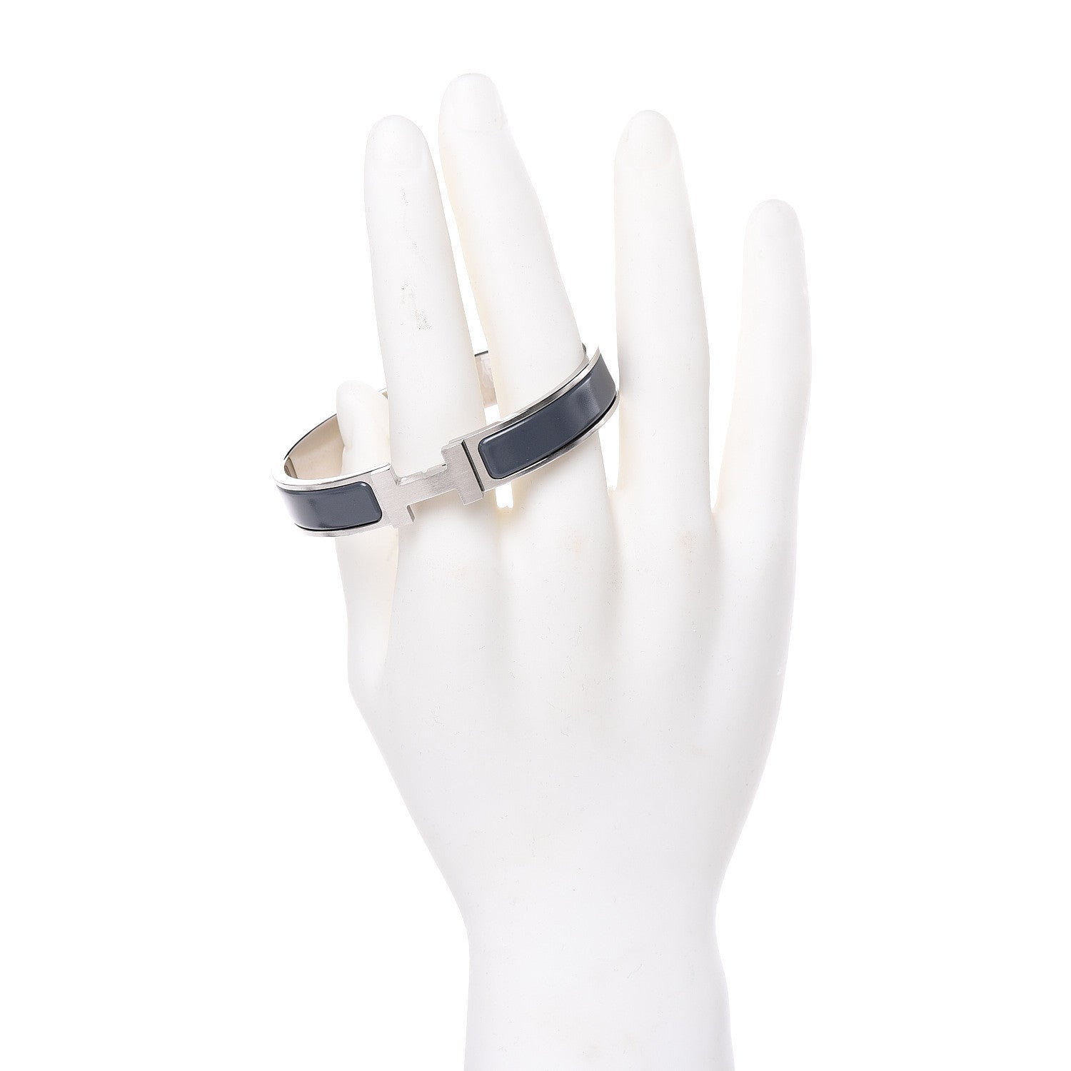 Hermes Matte Enamel Narrow Clic Clac HH Bracelet GM Ardoise 2 of 5