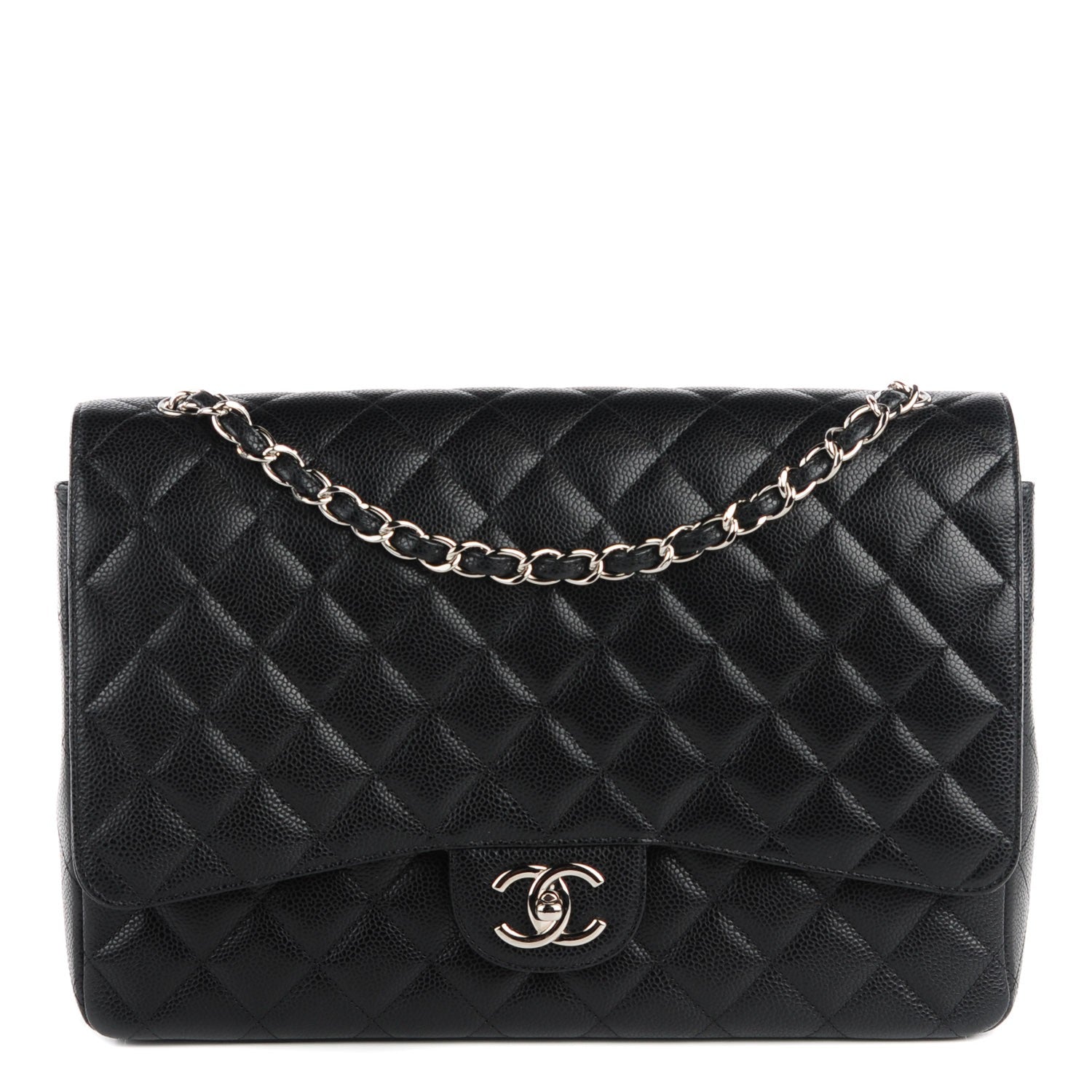Chanel Caviar Quilted Maxi Double Flap Black 1 of 10