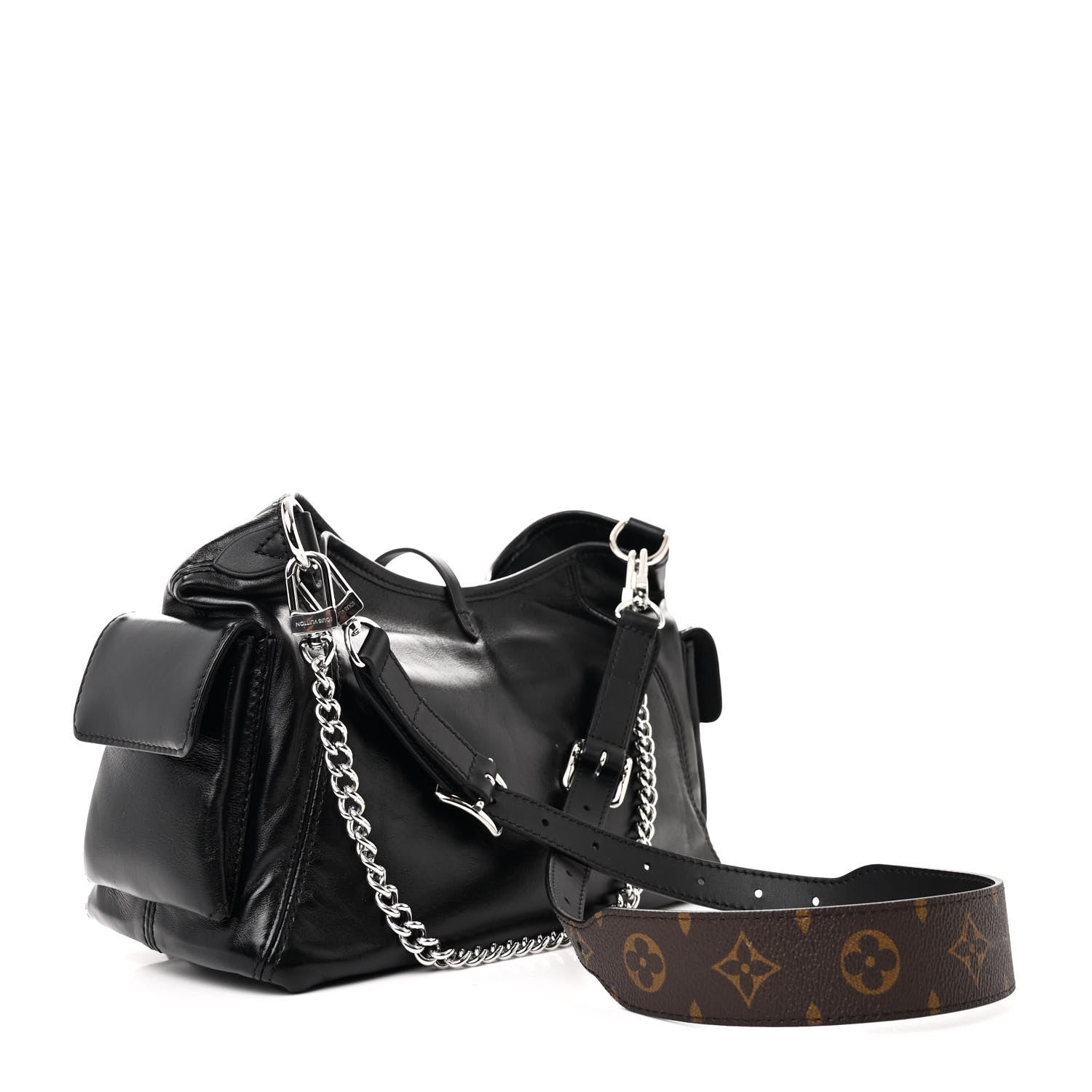 Louis Vuitton Lambskin CarryAll Cargo Vibe PM Black 3 of 10