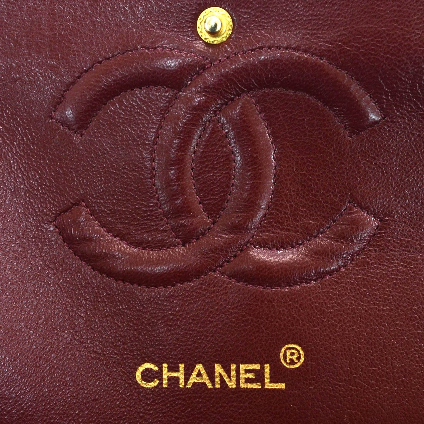 Lambskin Medium Double Flap Black