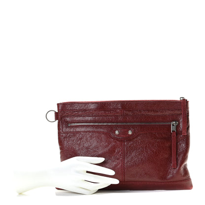 Balenciaga Agneau Arena Classic Hardware Medium Clip Rouge Grenat 2 of 9