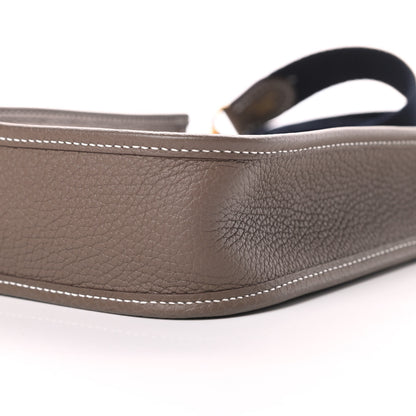 Hermes Taurillon Clemence Amazone Evelyne TPM Etoupe Bleu Indigo 10 of 10
