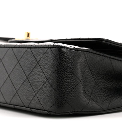 Chanel Caviar Quilted Medium Double Flap Black 10 of 11