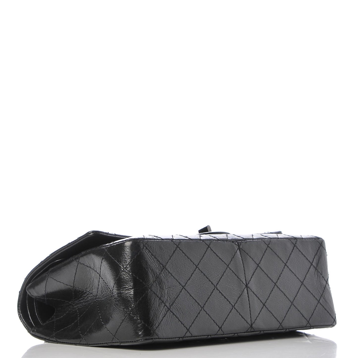 Glazed Calfskin Quilted 2.55 Reissue 226 Flap So Black