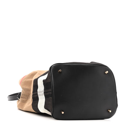 Burberry Canvas Mega Check Medium Ashby Hobo Black 6 of 15