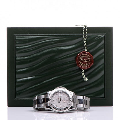 Rolex Stainless Steel Platinum 35mm Yacht-Master Watch Silver 168622 7 of 7