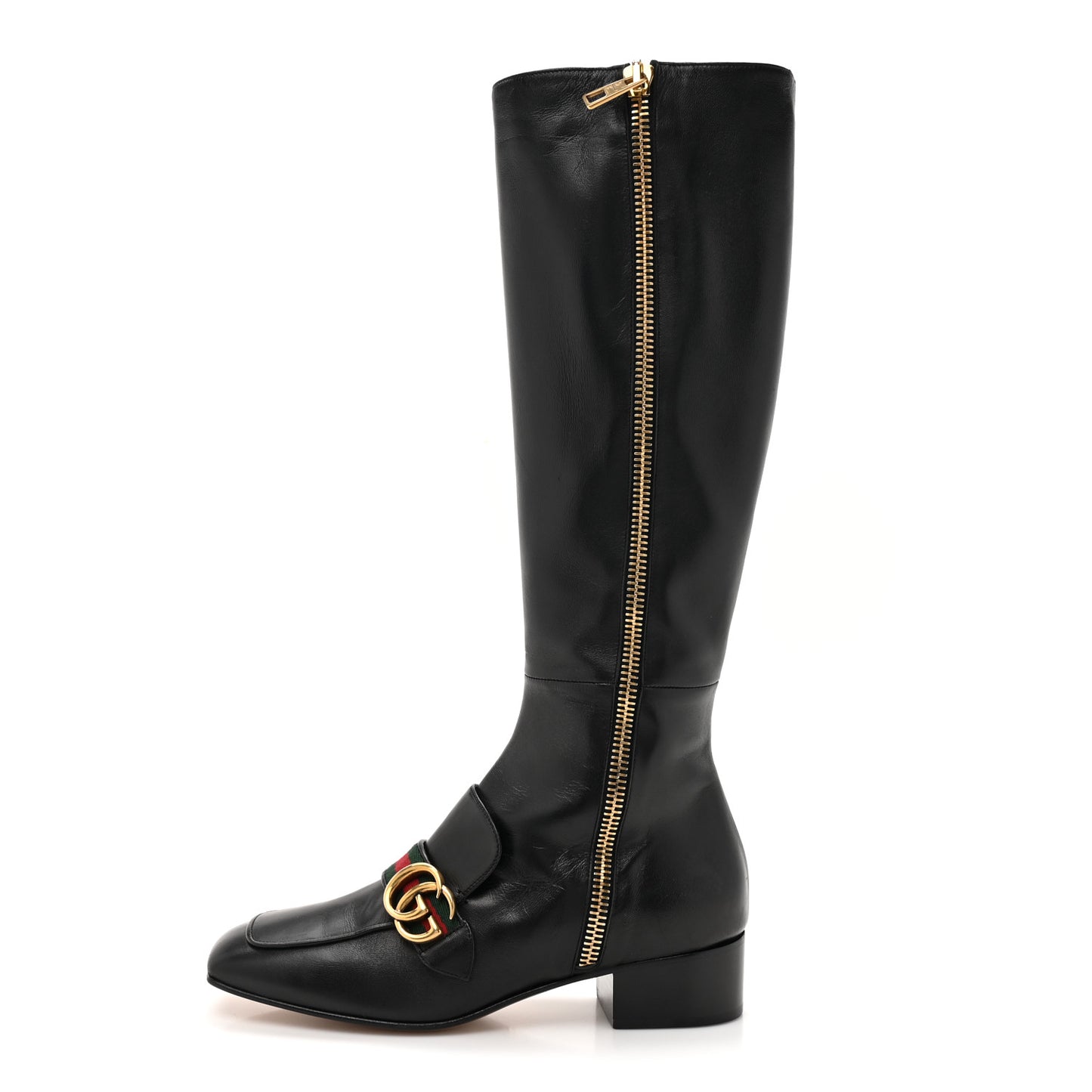 Malaga Kid Web GG Marmont Knee High Boots 39 Black