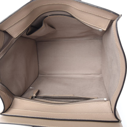 Celine Drummed Calfskin Mini Luggage Dune 5 of 11