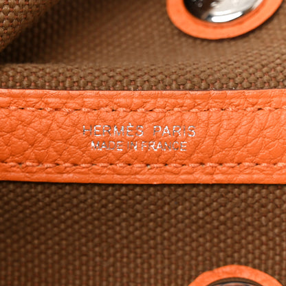 Hermes Toile Officier Negonda Garden Party Tote 30 Alezan Orange 6 of 10