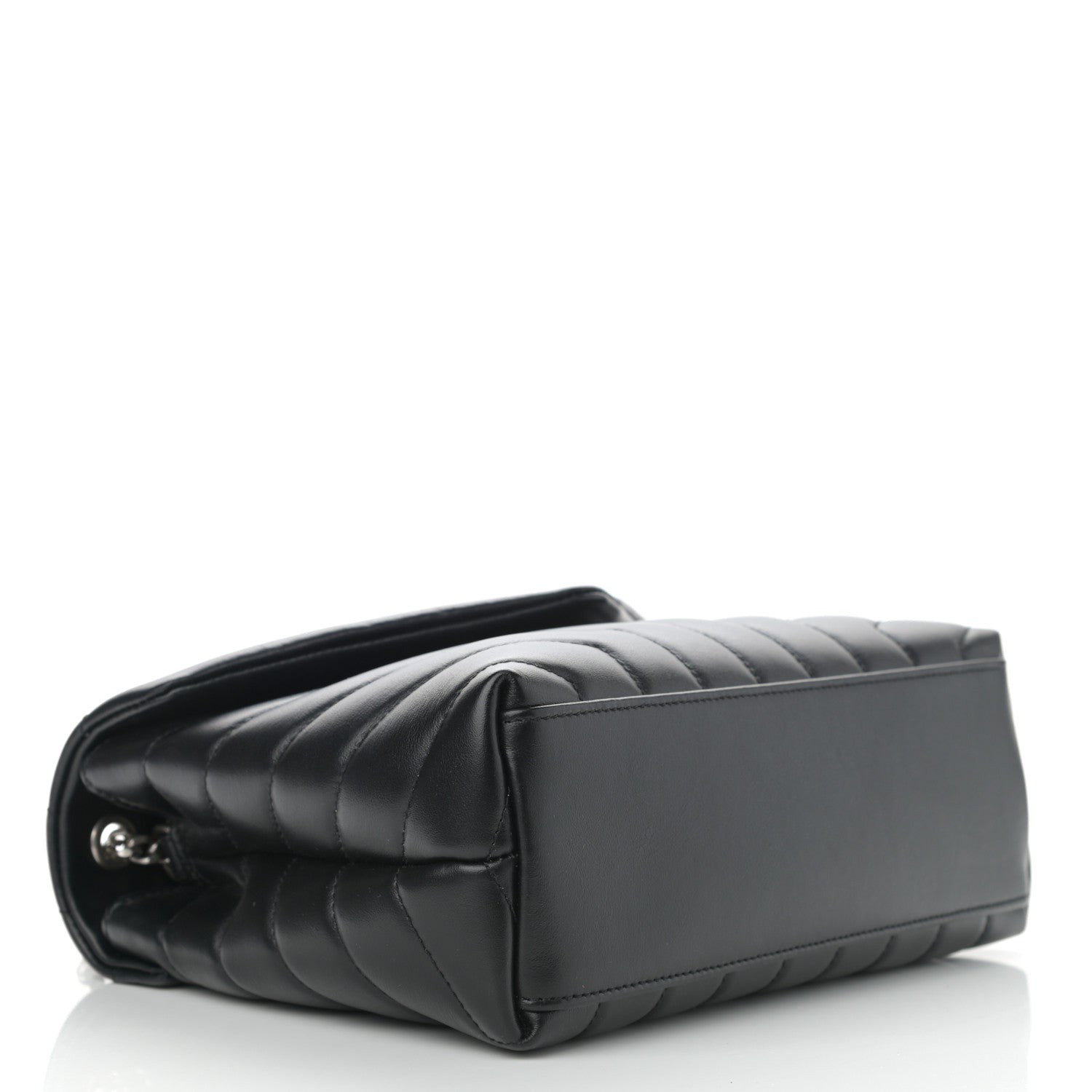 Saint Laurent Calfskin Y Quilted Monogram Small Loulou Chain Satchel Black 4 of 9