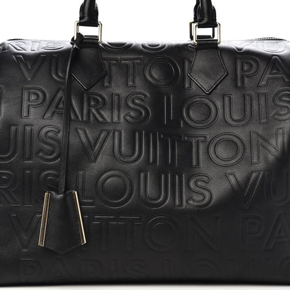 Louis Vuitton Calfskin Embossed Speedy Cube 30 Black 11 of 11