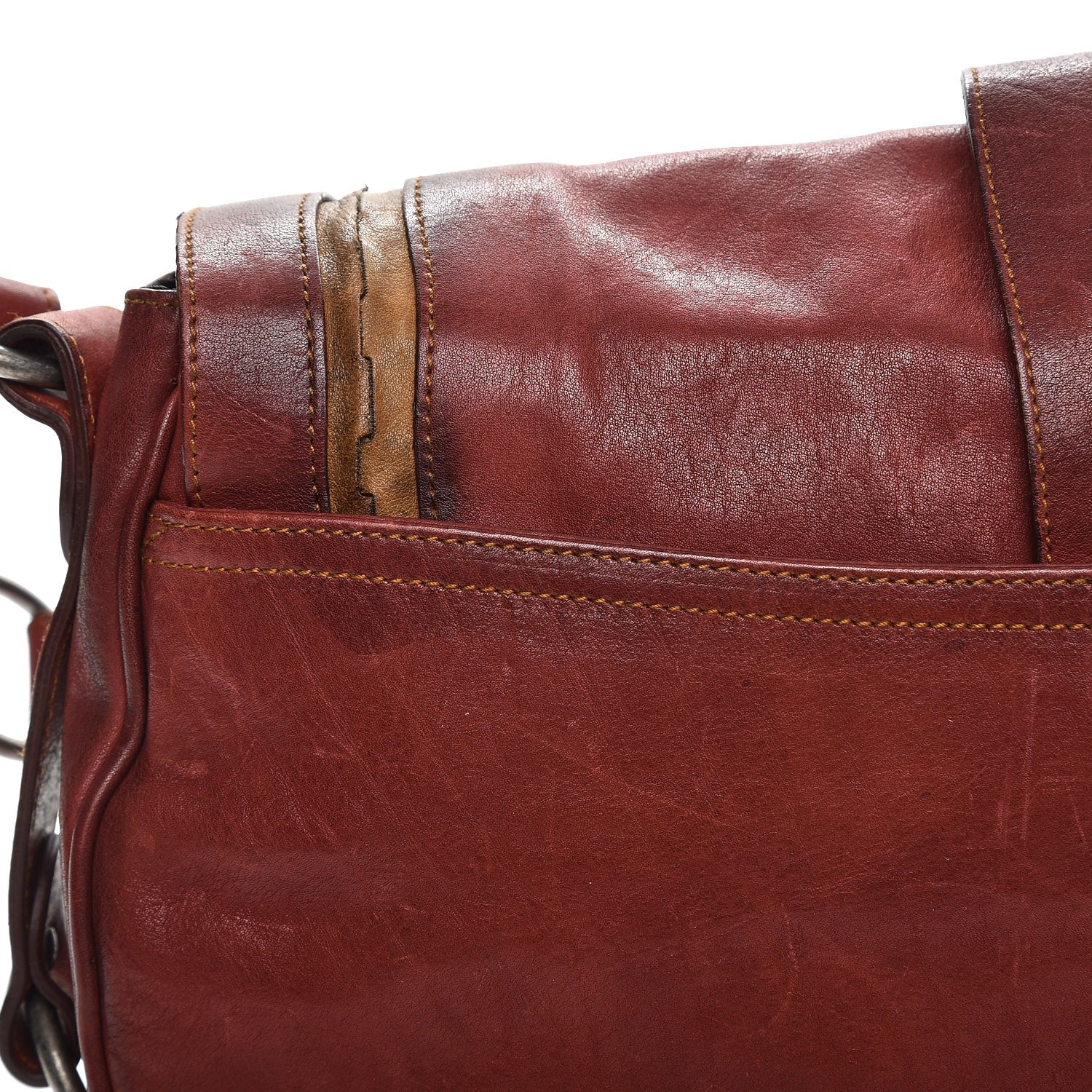 Christian Dior Calfskin Medium Gaucho Double Saddle Bag Red 12 of 13