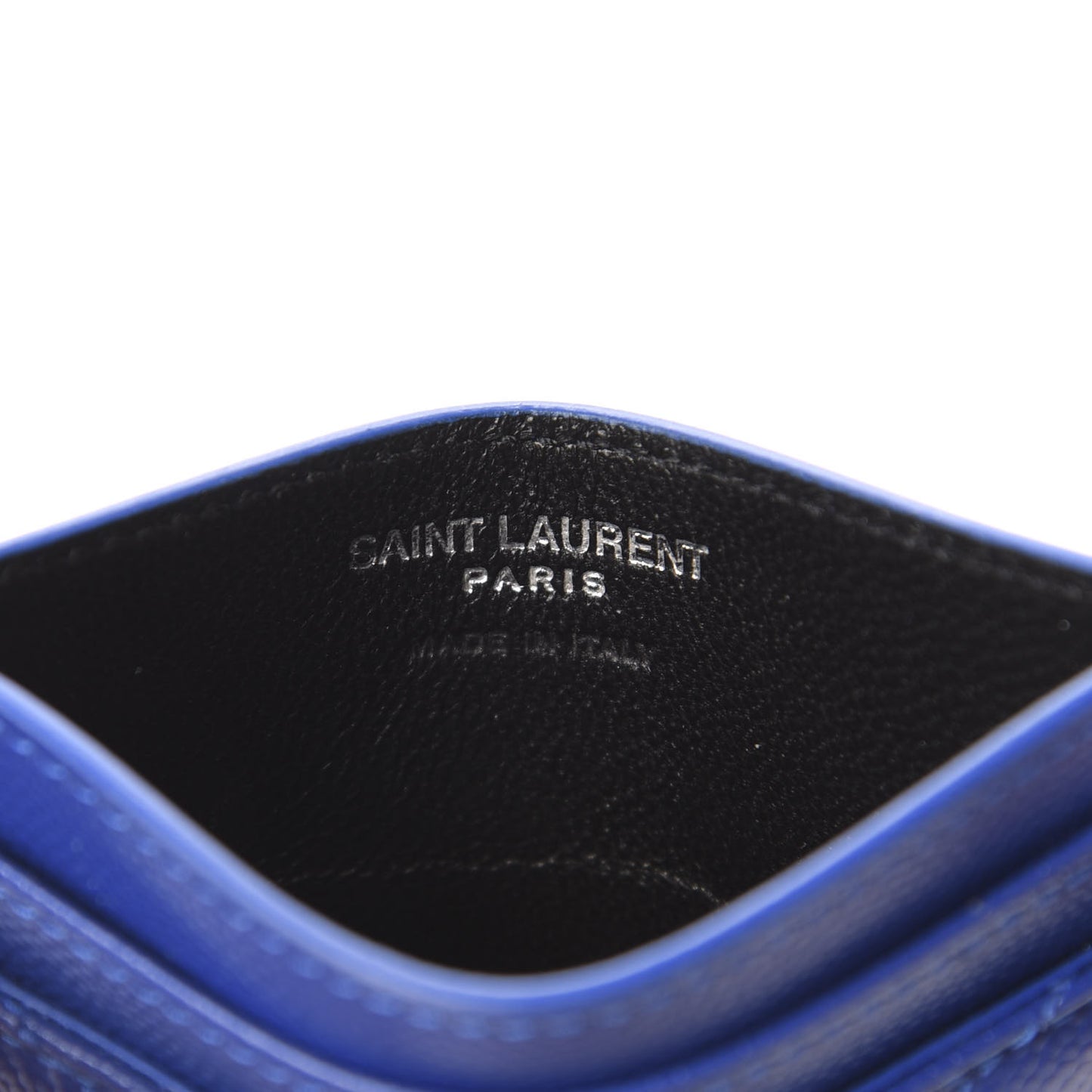 Grain De Poudre Matelasse Credit Card Case Blue Majorelle