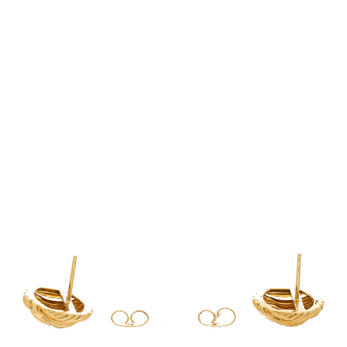 18K Yellow Gold Diamond Tides Earrings