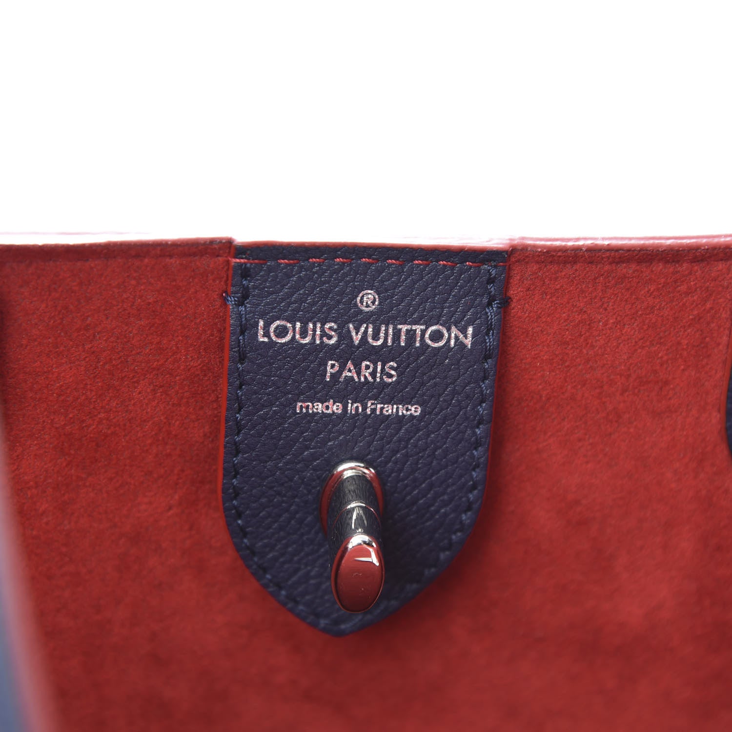 Louis Vuitton Calfskin Braided Lockme Cabas Marine Rouge 6 of 12