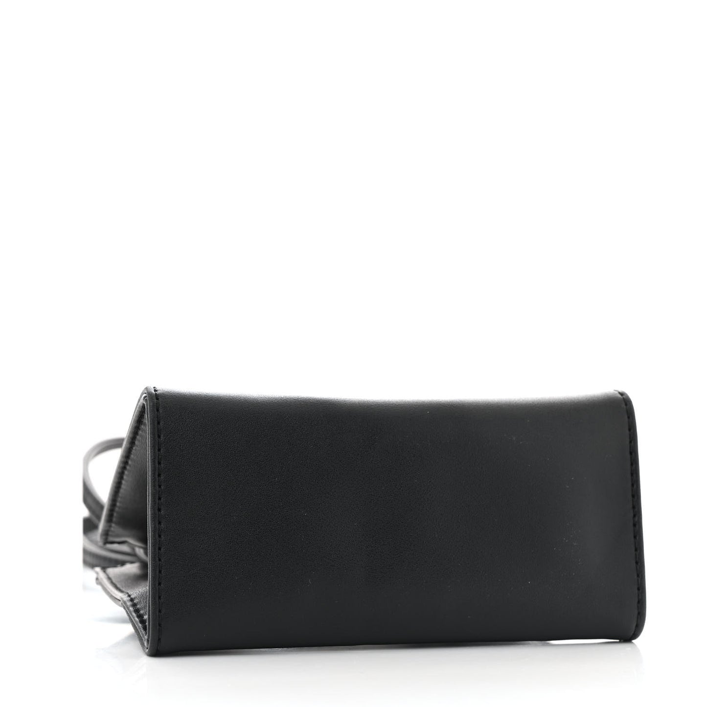 Vegan Leather Small Shopping Bag Black