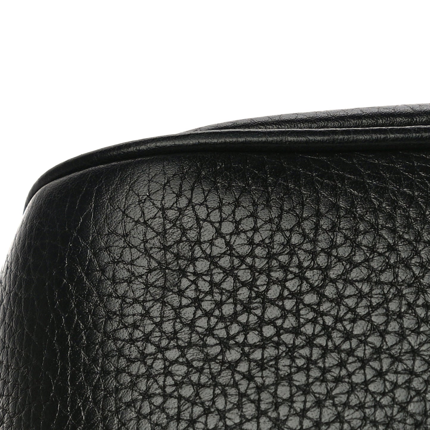 Pebbled Calfskin Small Soho Disco Bag Black