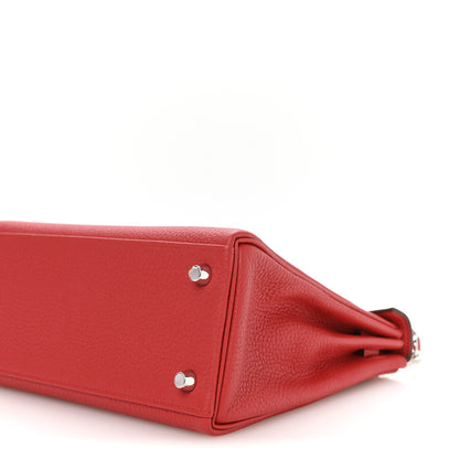 Hermes Togo Kelly Retourne 25 Rouge Radieux 9 of 10