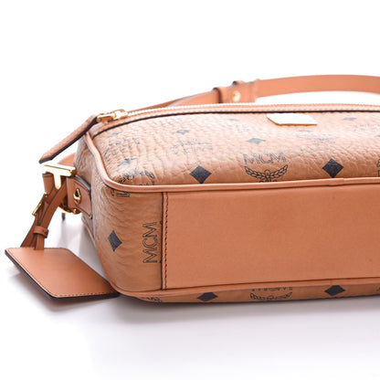 MCM Visetos Medium Heritage Line Camera Crossbody Bag Cognac 10 of 11