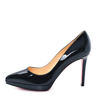 Christian Louboutin Patent Pigalle Plato 100 Pumps 37.5 Black 1 of 9