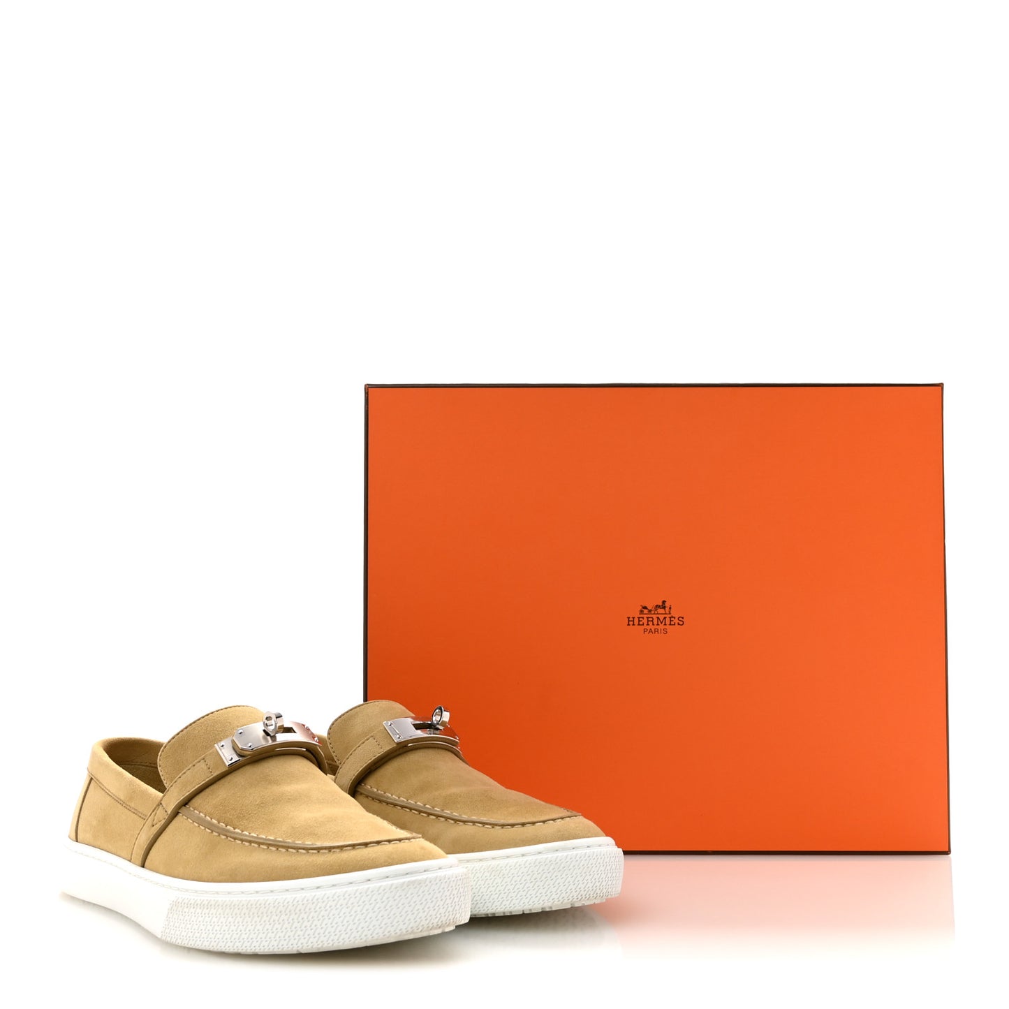 Suede Goatskin Game Slip On Sneakers 41 Beige Lin