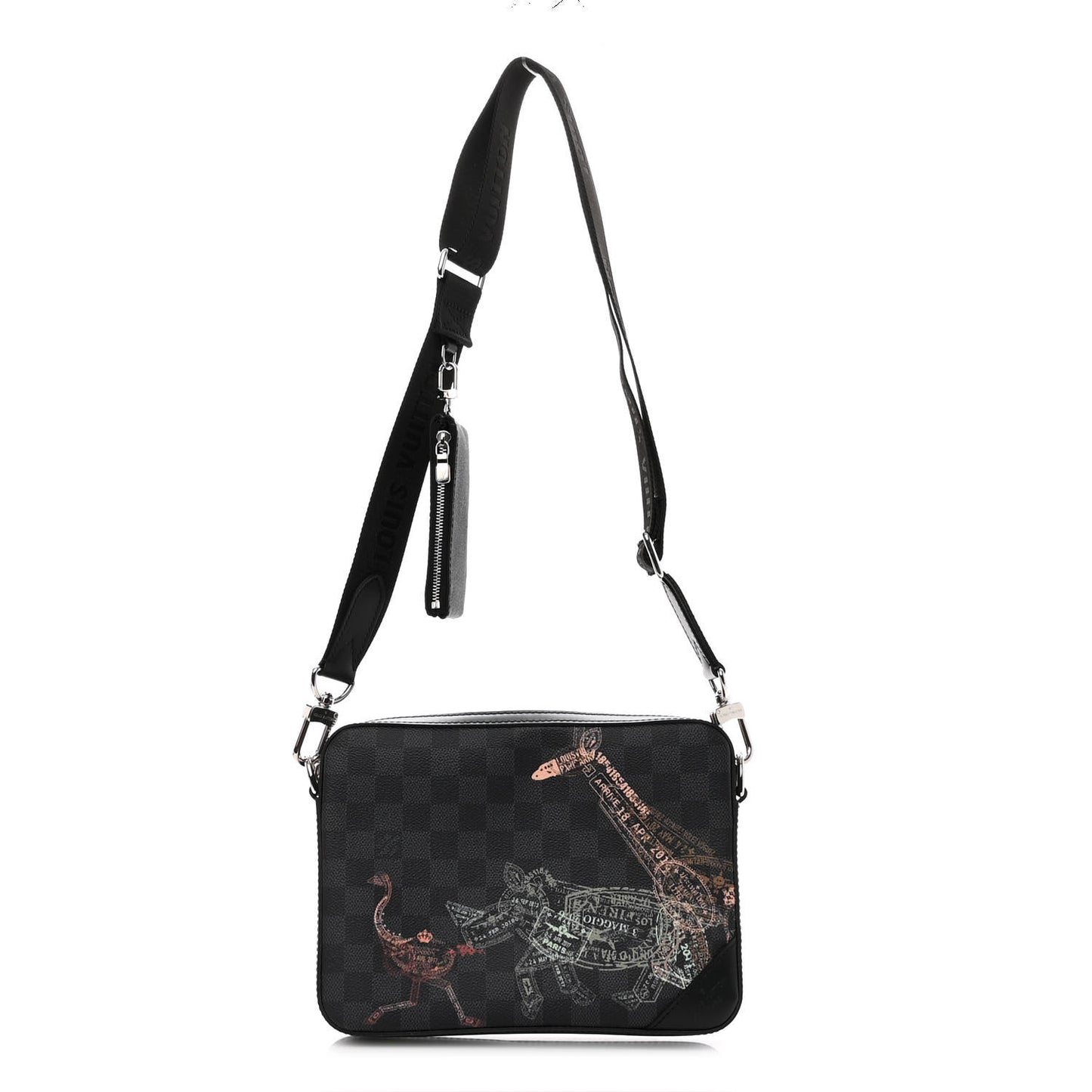 Damier Graphite Wild Animals Trio Messenger