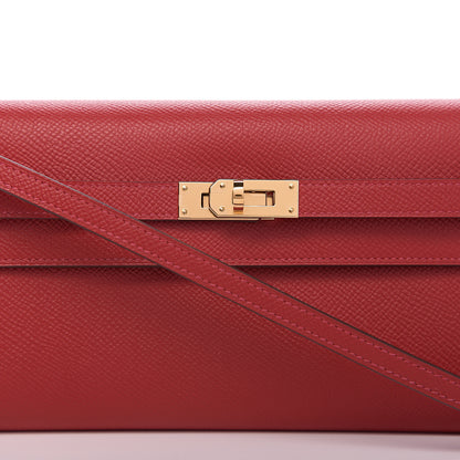 Hermes Epsom Kelly Wallet To Go Rouge Casaque 9 of 10
