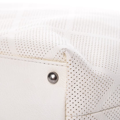 Chanel Goatskin Perforated Large CC Tote White 27 of 29