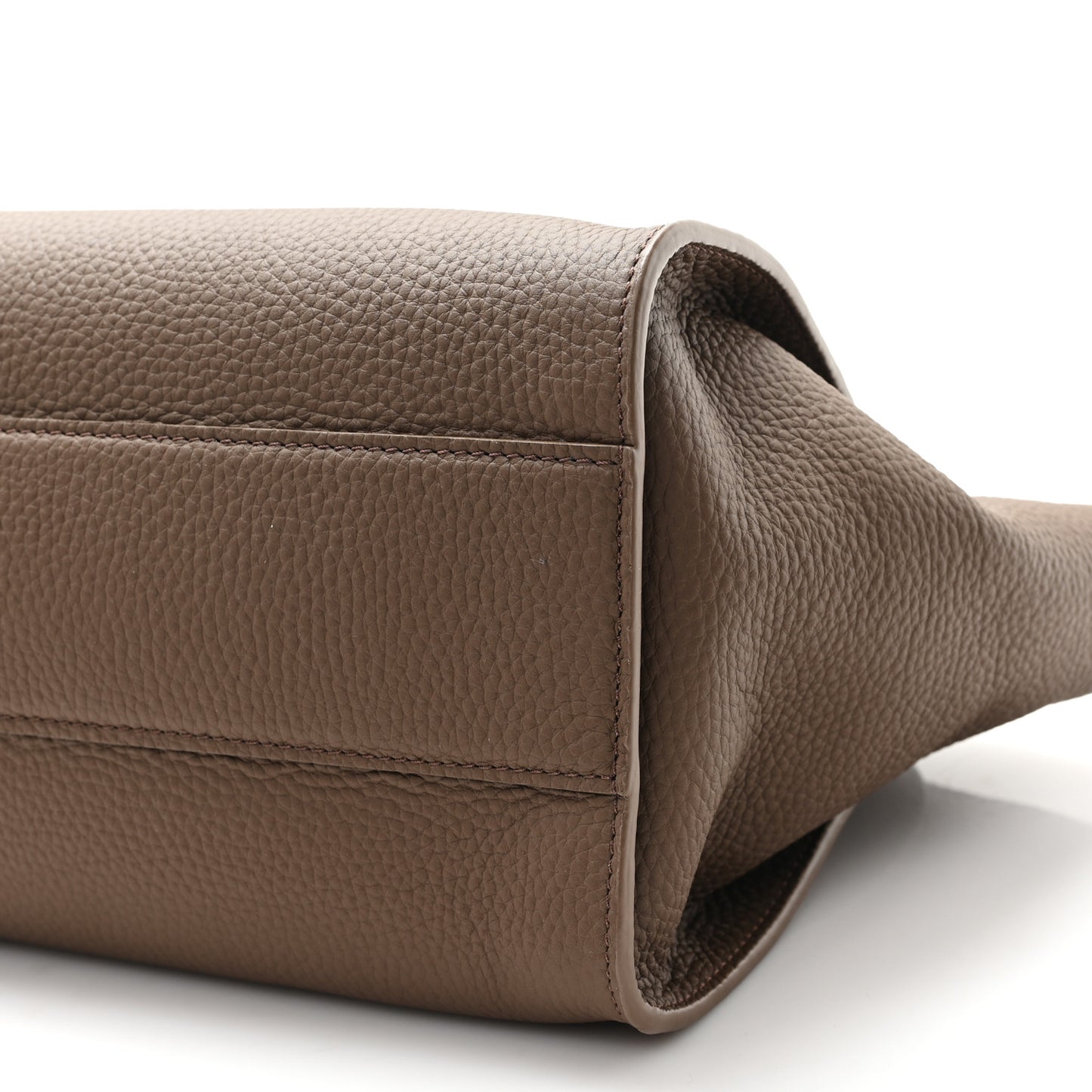 Grained Calfskin Marlo 12 Tote Bag Dark Olive