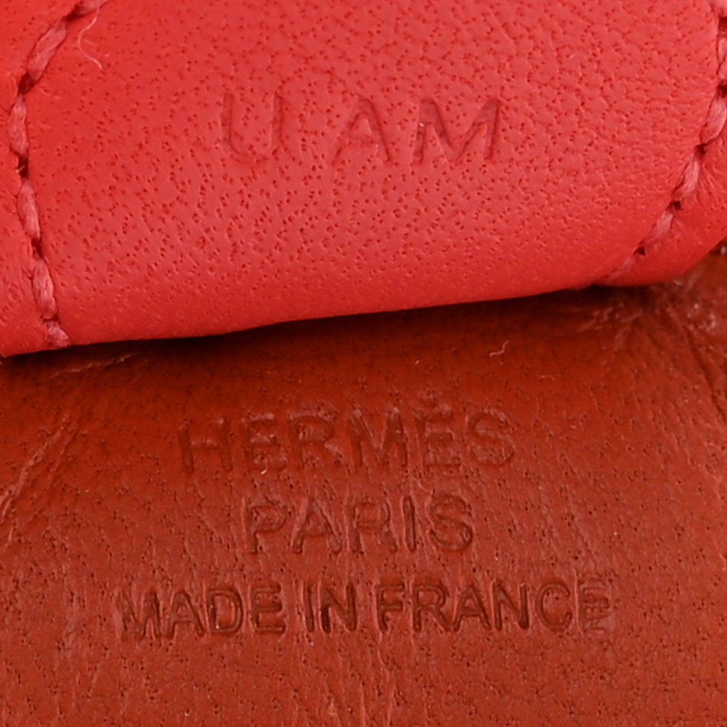 Hermes Milo Lambskin Grigri Rodeo Horse Bag Charm PM Cornaline Craie Rose Texas 3 of 5