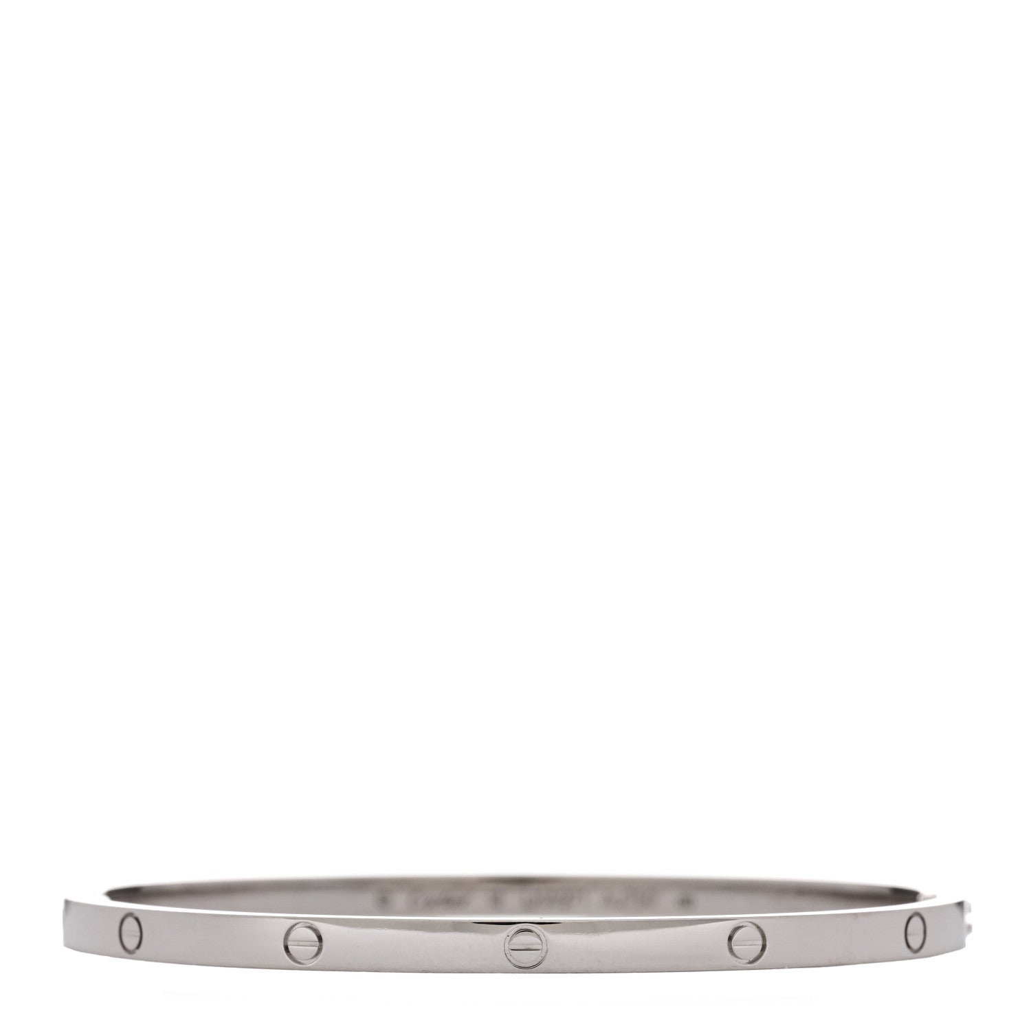 Cartier 18K White Gold Small LOVE Bracelet 18 1 of 4