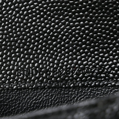 Saint Laurent Grain De Poudre Matelasse Chevron Monogram Zipped Two-Part Wallet Black 8 of 10