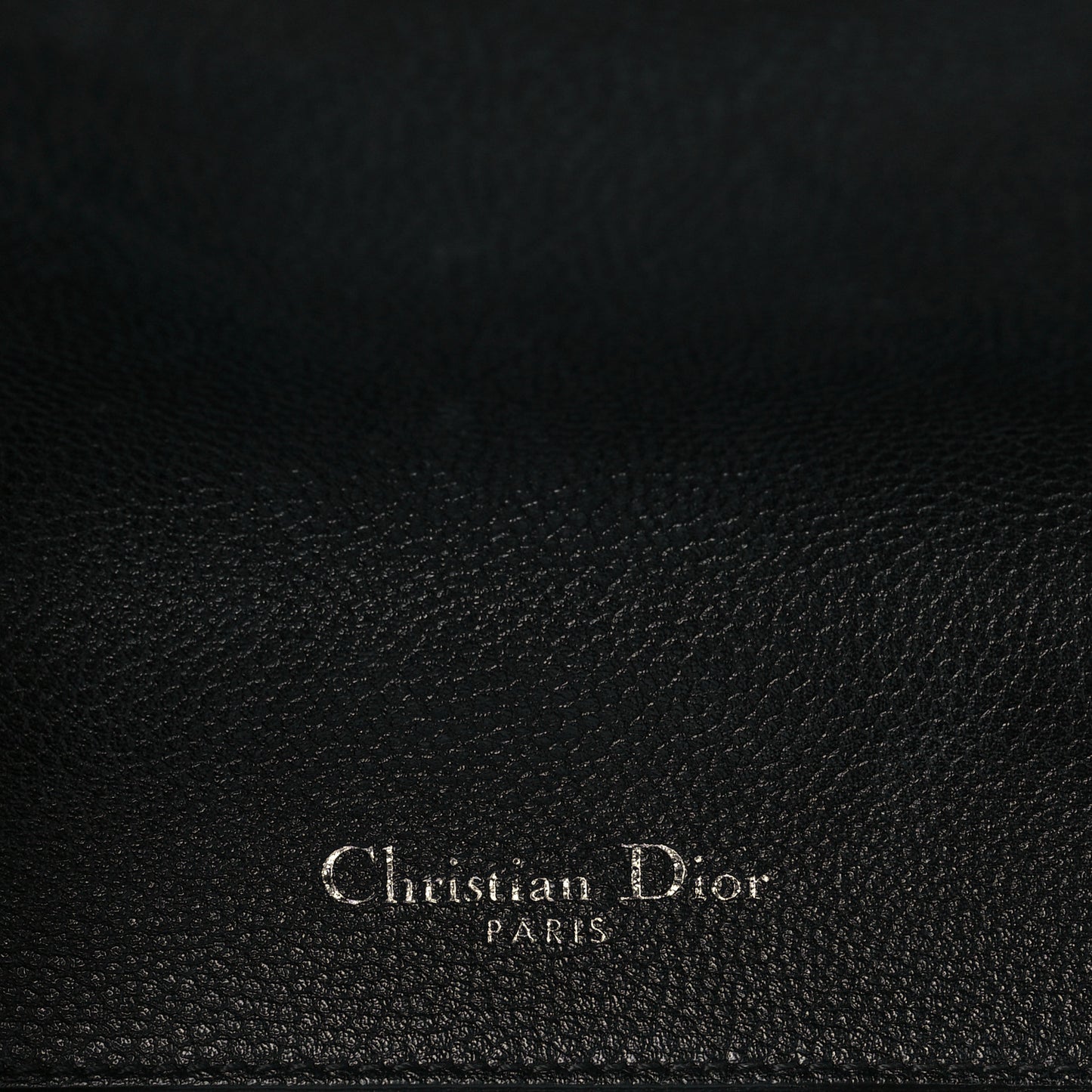 Grained Calfskin Medium Diorama Flap Bag Black
