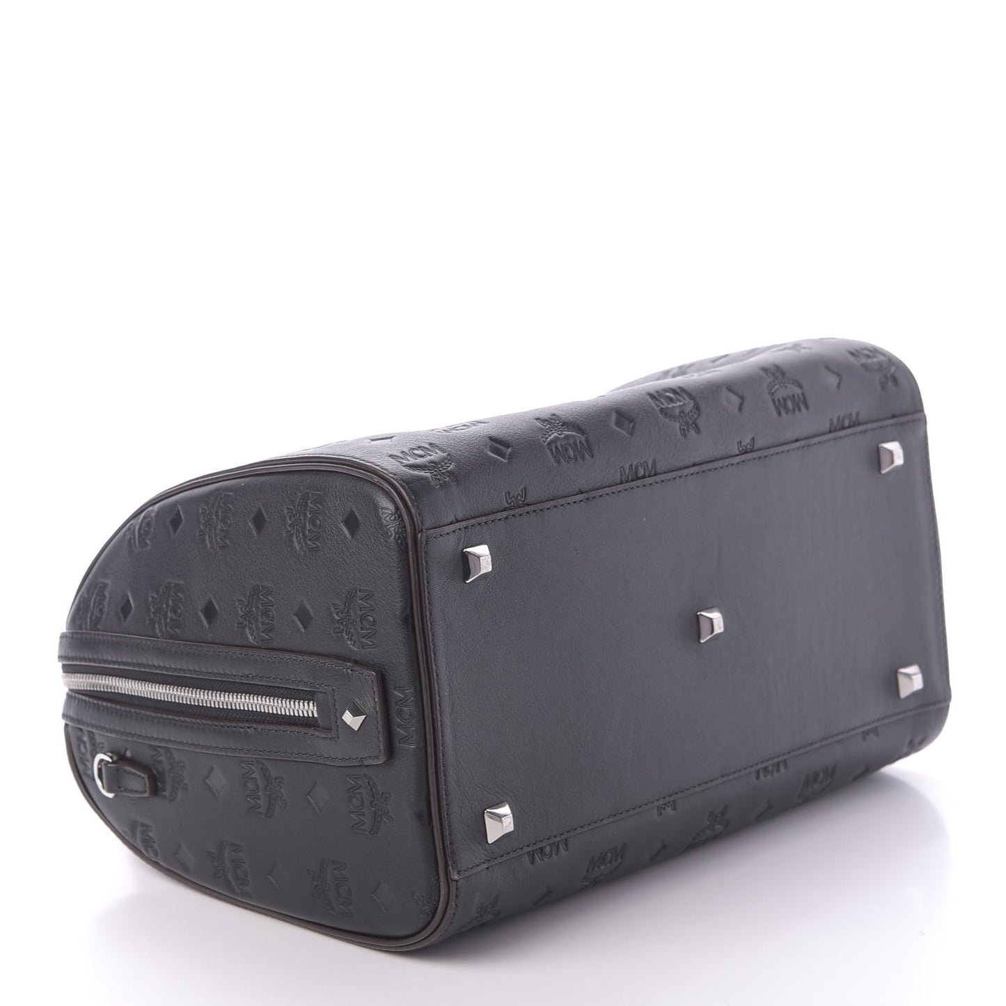 Calfskin Ottomar Monogram Essential Boston Bag Black