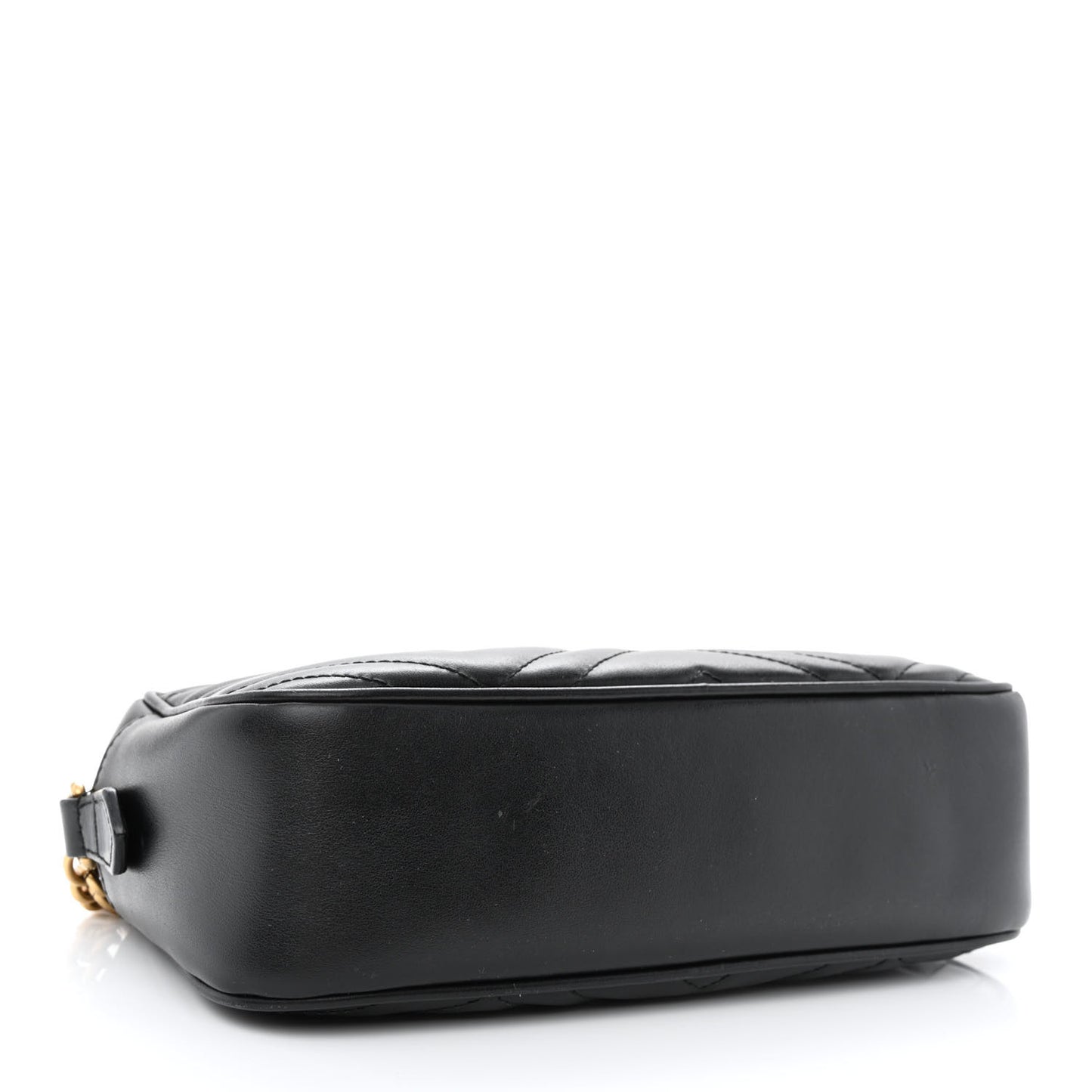 Calfskin Matelasse Small GG Marmont Chain Shoulder Bag Black