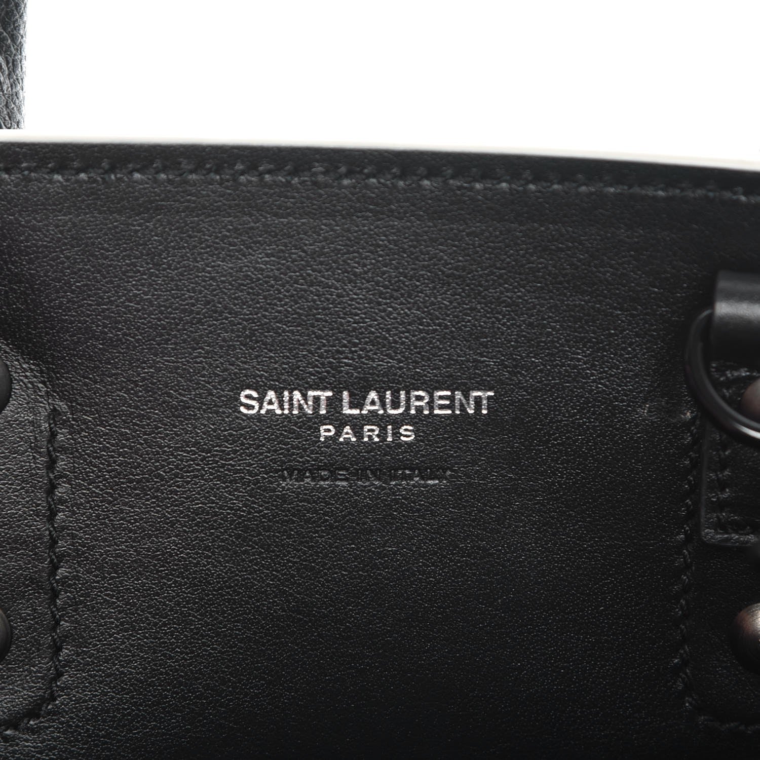 Saint Laurent Grained Calfskin Nano Sac De Jour Black White 8 of 8