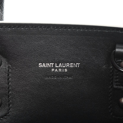Saint Laurent Grained Calfskin Nano Sac De Jour Black White 8 of 8
