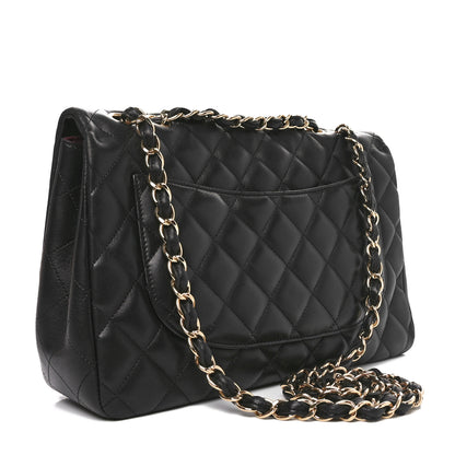 Chanel Lambskin Quilted Jumbo Single Flap Black 3 of 10