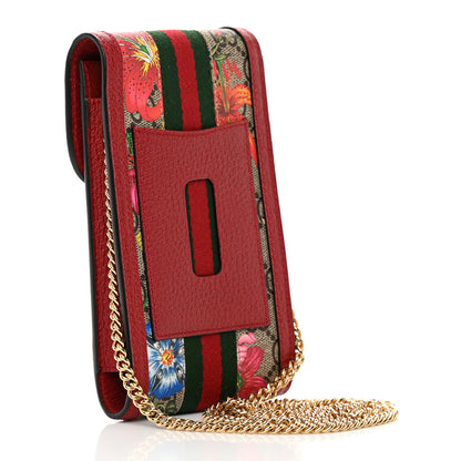 Gucci GG Supreme Monogram Flora Ophidia Phone Case Crossbody Red 3 of 12